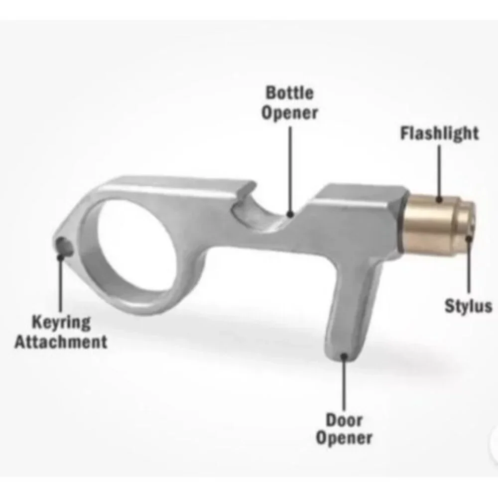 Buy 1, Get 2 Free LED Key Chain Multi-Tool – Stylus, Flashlight, Extra Batteries